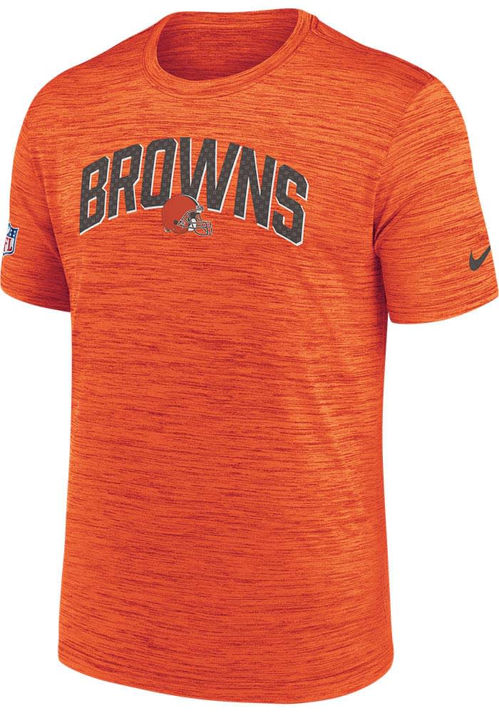 Nike Cleveland Browns Orange SIDELINE VELOCITY Short Sleeve T Shirt