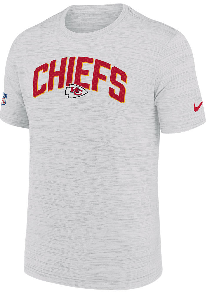 Nike Kansas City Chiefs White SIDELINE VELOCITY Short Sleeve T Shirt