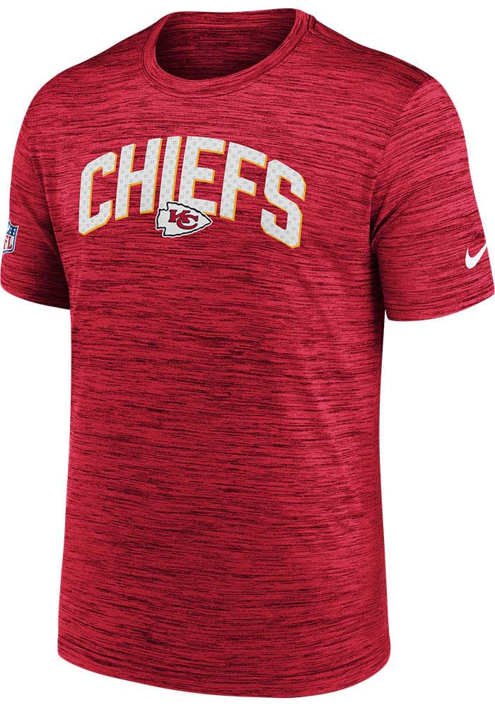 Nike Kansas City Chiefs Red SIDELINE VELOCITY Short Sleeve T Shirt