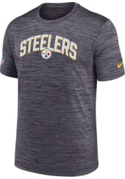 Nike Pittsburgh Steelers Black SIDELINE VELOCITY Short Sleeve T Shirt