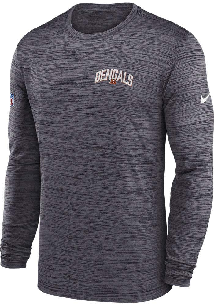 Nike Cincinnati Bengals Black SIDELINE VELOCITY Long Sleeve T-Shirt