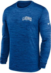 Nike Detroit Lions Blue SIDELINE VELOCITY Long Sleeve T-Shirt