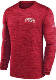 Nike Kansas City Chiefs Red SIDELINE VELOCITY Long Sleeve T-Shirt