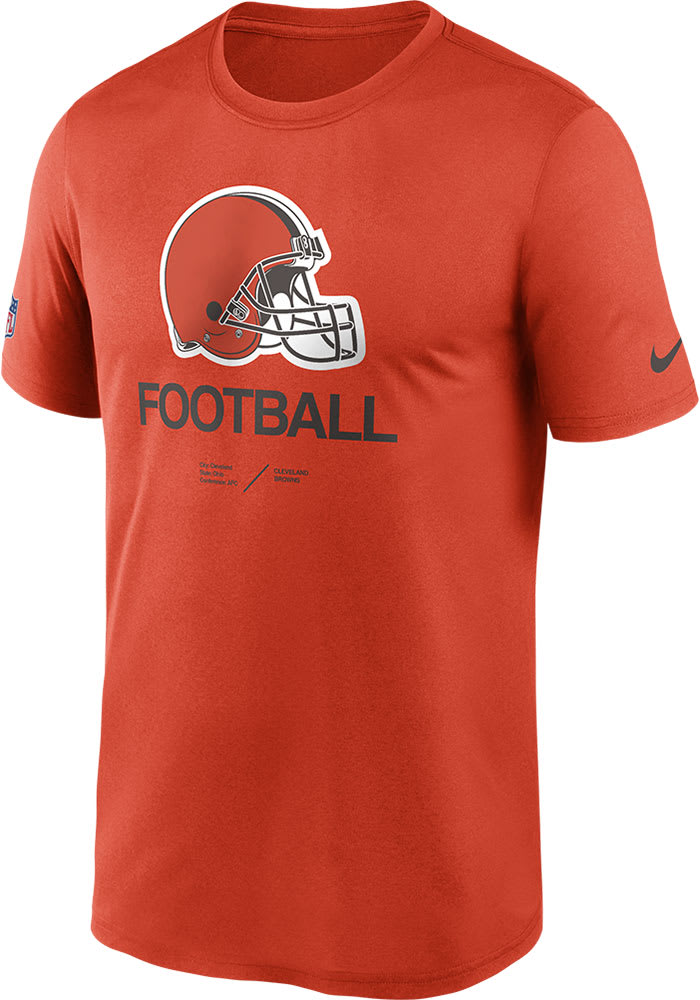 Nike Cleveland Browns Orange SIDELINE LEGEND Short Sleeve T Shirt