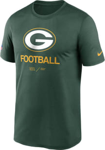 Nike Green Bay Packers Green SIDELINE LEGEND Short Sleeve T Shirt