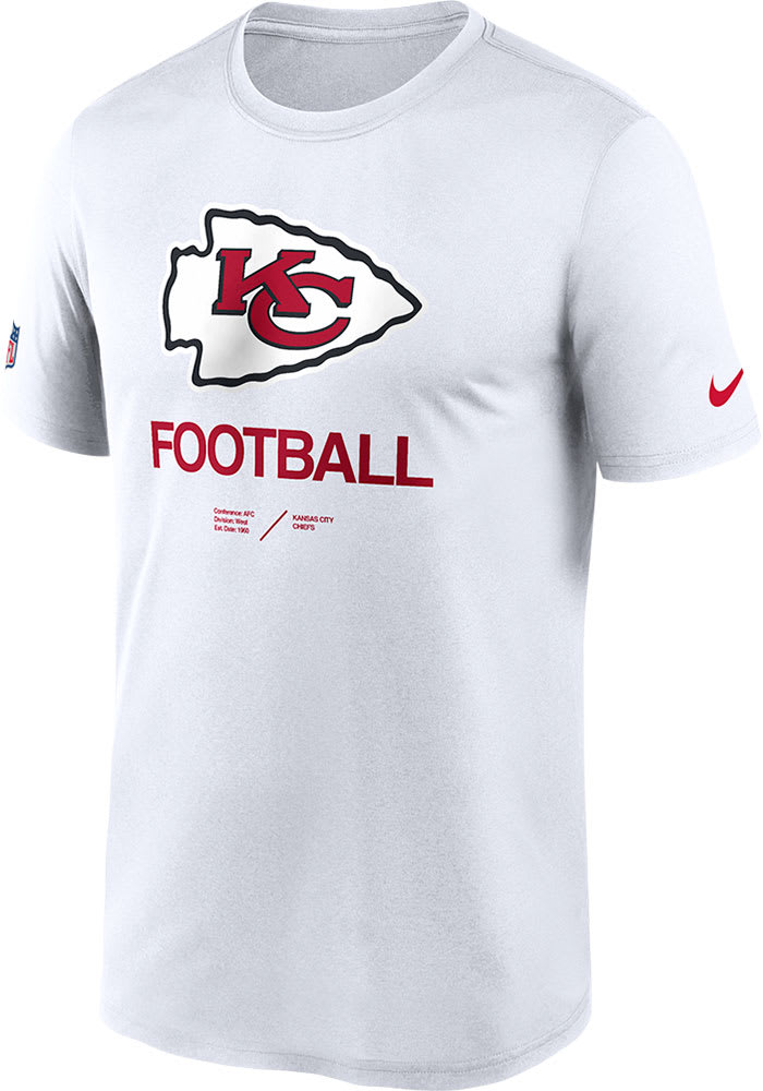 Nike Men's Kansas City Chiefs Sideline Legend Velocity White T-Shirt