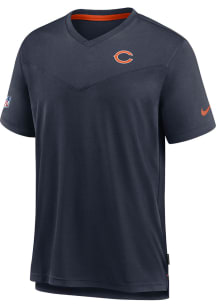 Nike Chicago Bears Navy Blue SIDELINE UV COACH Short Sleeve T Shirt
