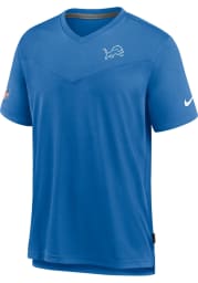 Nike Detroit Lions Blue SIDELINE UV COACH Short Sleeve T Shirt