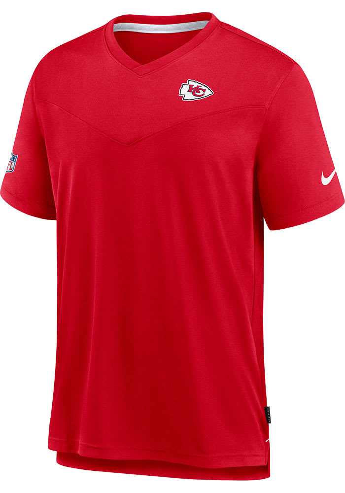 Nike Kansas City Chiefs Red SIDELINE UV COACH Short Sleeve T Shirt