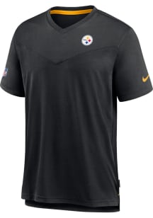 Nike Pittsburgh Steelers Charcoal SIDELINE UV COACH Short Sleeve T Shirt
