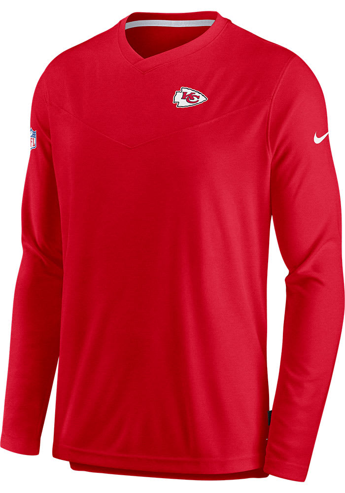 Nike Kansas City Chiefs Red SIDELINE UV COACH Long Sleeve T-Shirt