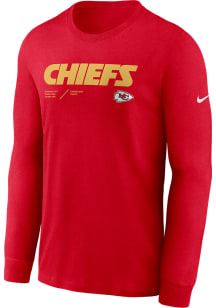 Nike Kansas City Chiefs Red SIDELINE TEAM ISSUE Long Sleeve T-Shirt