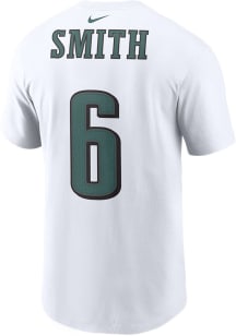 Devonta Smith Philadelphia Eagles White Name Number Short Sleeve Player T Shirt