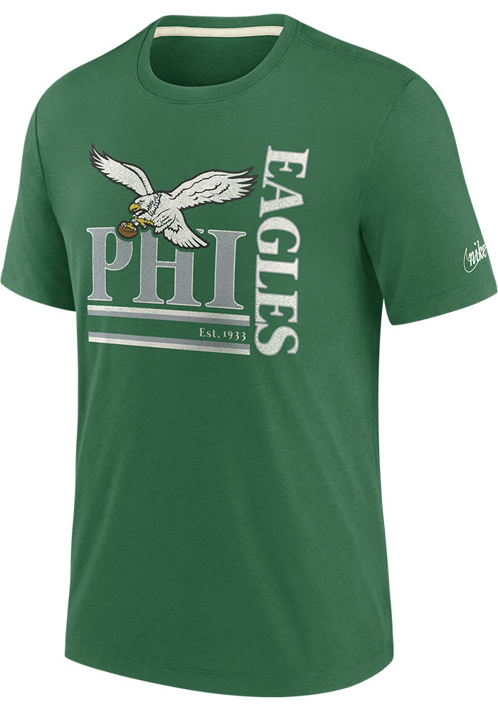 Nike Philadelphia Eagles Kelly Green Rewind Team Shout Out Short Sleeve Fashion T Shirt