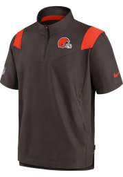 Nike Cleveland Browns Mens Brown COACH Short Sleeve Jacket