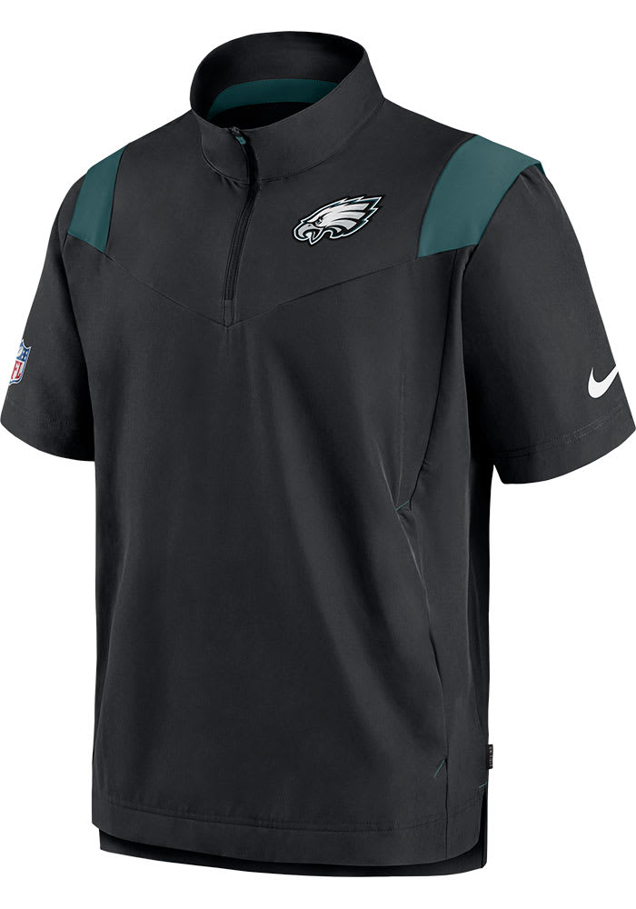 Nike Men's Philadelphia Eagles Sideline Coach Black Short-Sleeve Jacket