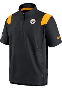 Nike Pittsburgh Steelers Mens Black COACH Short Sleeve Jacket