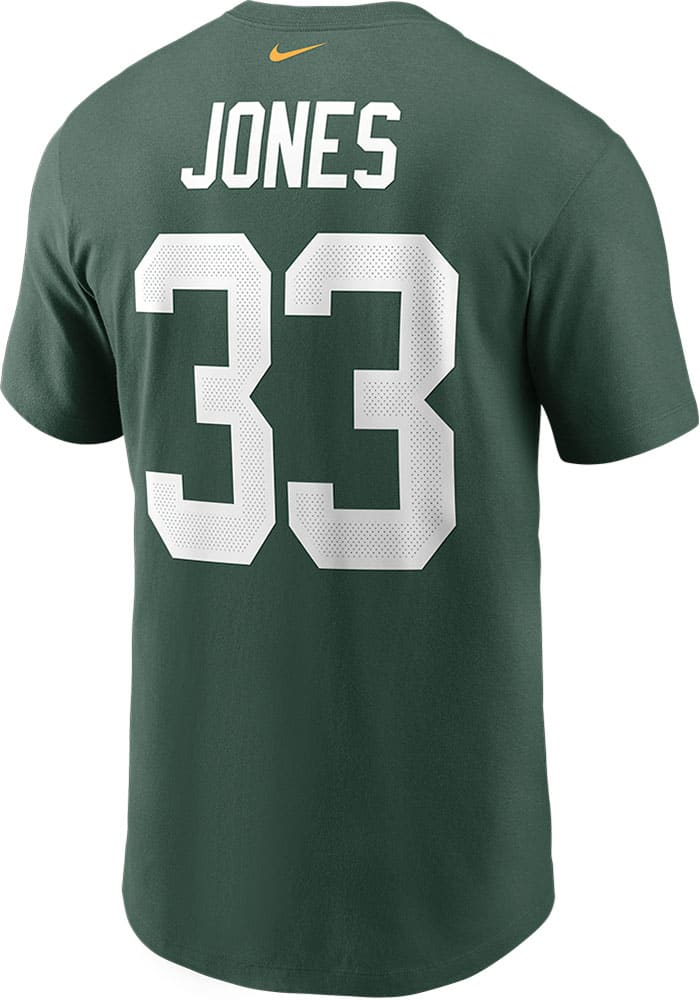 Men's Nike Aaron Rodgers Gold Green Bay Packers Name & Number T-Shirt 