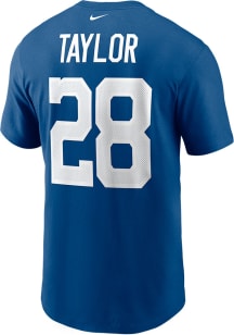 Jonathan Taylor Indianapolis Colts Blue NAME AND NUMBER Short Sleeve Player T Shirt