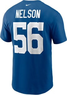 Quenton Nelson Indianapolis Colts Blue NAME AND NUMBER Short Sleeve Player T Shirt