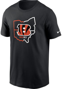 Nike Cincinnati Bengals Black TEAM LOGO Short Sleeve T Shirt
