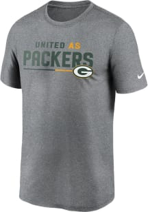 Nike Green Bay Packers Grey SHOUTOUT Short Sleeve T Shirt