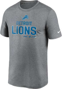 Nike Detroit Lions Grey LEGEND COMMUNITY Short Sleeve T Shirt