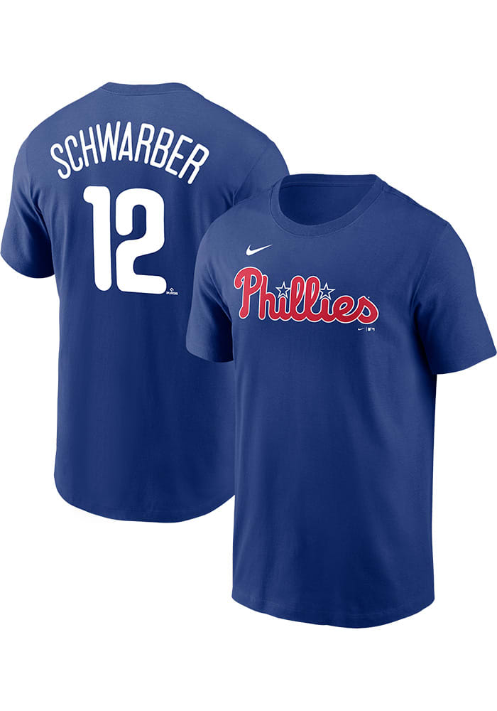 Men's Nike Kyle Schwarber Royal Philadelphia Phillies Name & Number T-Shirt Size: Medium