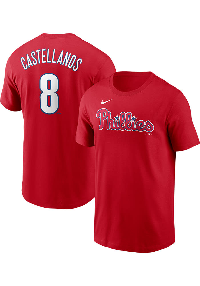 Nick Castellanos Philadelphia Phillies Red Name And Number Short Sleeve Player T Shirt