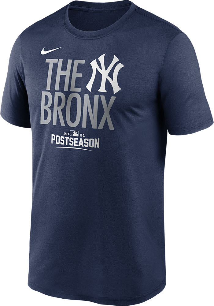 Nike New York Yankees Navy Blue 2021 AC Postseason Dugout Short Sleeve T Shirt
