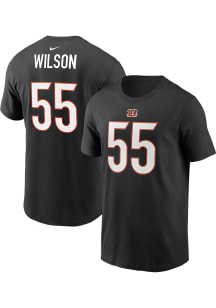 Logan Wilson Cincinnati Bengals Black NAME AND NUMBER Short Sleeve Player T Shirt