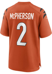 Evan McPherson  Nike Cincinnati Bengals Orange ALTERNATE GAME Football Jersey