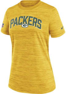 Nike Green Bay Packers Womens Yellow Velocity T-Shirt