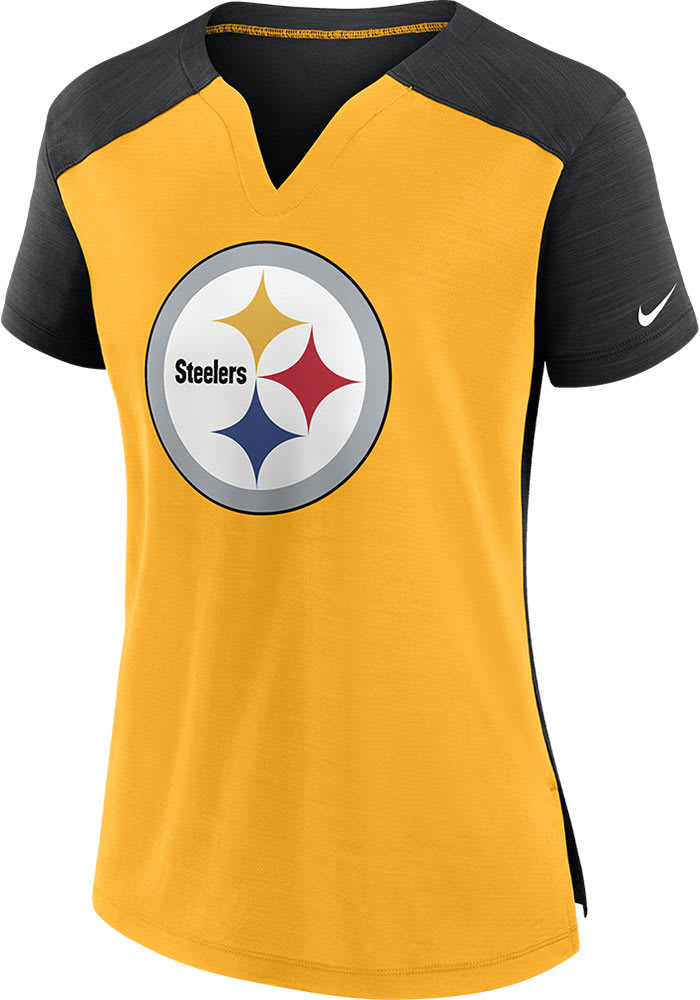 Nike Pittsburgh Steelers Womens YELLOW Primetime T-Shirt