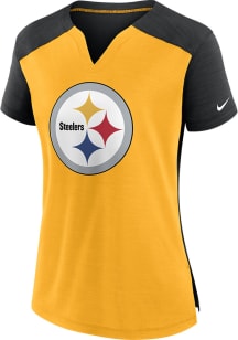Nike Pittsburgh Steelers Womens Yellow Primetime T-Shirt