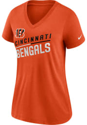 Nike Cincinnati Bengals Womens Orange Primetime Short Sleeve T-Shirt