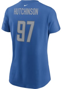 Aidan Hutchinson Detroit Lions Womens Blue Player Player T-Shirt