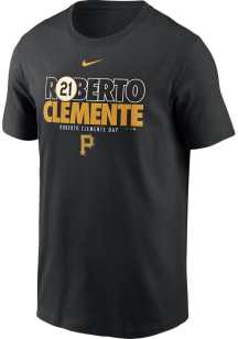 Roberto Clemente Pittsburgh Pirates Black CLEMENTE DAY ESSENTIAL Short Sleeve Player T Shirt