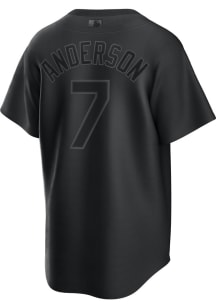 Tim Anderson Chicago White Sox Mens Replica Pitch Black Jersey - Black