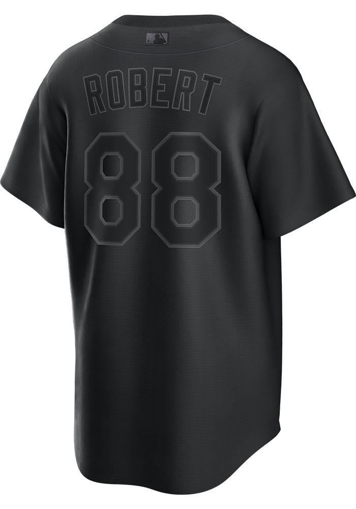 Luis Robert Chicago White Sox Mens Replica Pitch Black Replica Jersey - Black