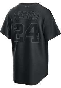 Miguel Cabrera Detroit Tigers Mens Replica Pitch Black Jersey - Black