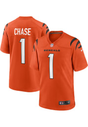 Ja'Marr Chase Nike Cincinnati Bengals Orange Alternate Game Football Jersey