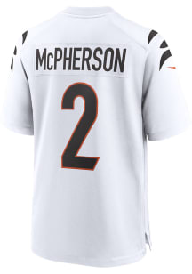 Evan McPherson  Nike Cincinnati Bengals White ROAD Football Jersey