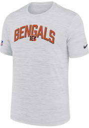 Nike Cincinnati Bengals White SIDELINE VELOCITY Short Sleeve T Shirt