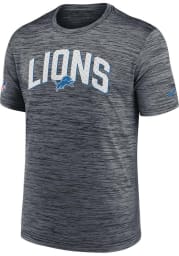 Nike Detroit Lions Grey SIDELINE VELOCITY Short Sleeve T Shirt