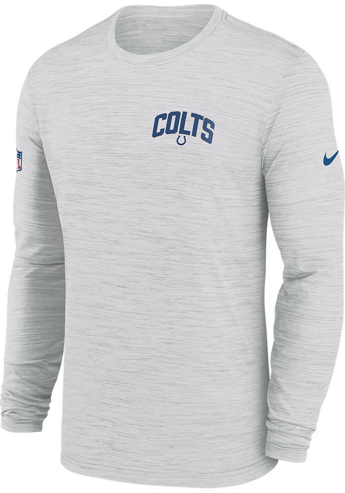 Nike Indianapolis Colts White SIDELINE VELOCITY Long Sleeve T-Shirt