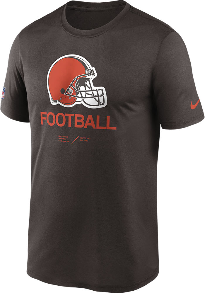 Nike Cleveland Browns Brown SIDELINE LEGEND Short Sleeve T Shirt