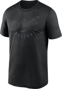 Nike Detroit Tigers Black Pitch Black Baseball Legend Short Sleeve T Shirt