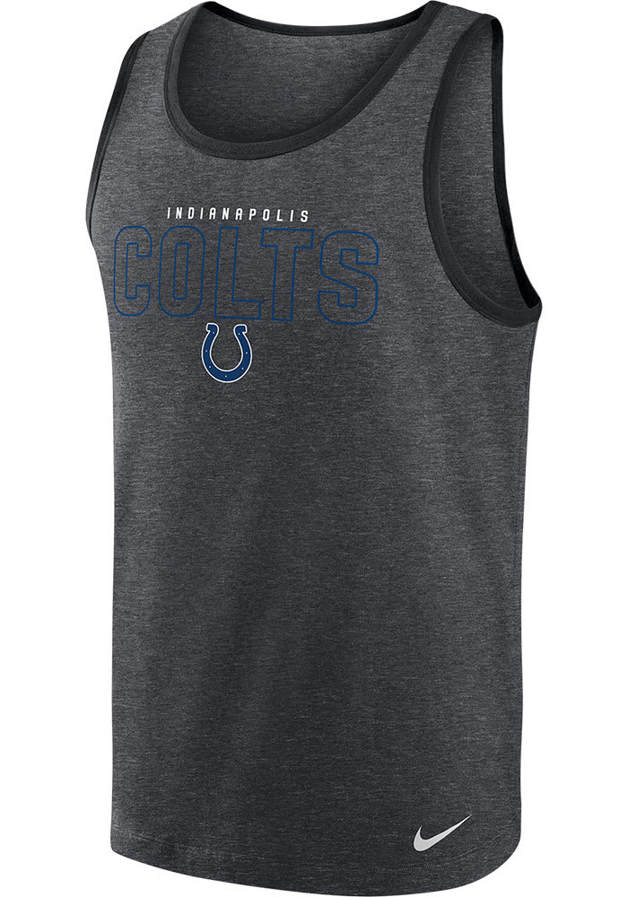 Nike Indianapolis Colts Mens Grey TRIBLEND Short Sleeve Tank Top