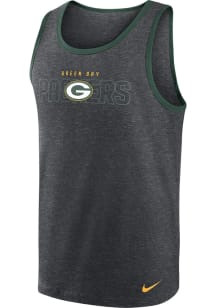 Nike Green Bay Packers Mens Grey TRIBLEND Short Sleeve Tank Top